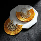 Fashion Bohemian Earrings Hook Tassel Fringe Boho Dangle Earrings Jewelry 1 Pair