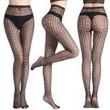 Sexy Jacquard/fishing Mesh Hollow Slim Pantyhose Socks Stockings open-crotched