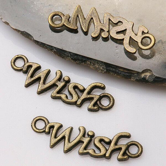 20pcs antiqued bronze color word 
