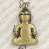 3pcs Charms Tathagata Meditate Buddha 39x23mm Antique Silver Color Pendants DIY Crafts Making Findings Handmade Tibetan Jewelry