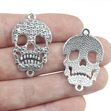 4 Pieces 22*34mm Antique Silver Color Skeleton Wicca Charms Bracelet Pendant For DIY Jewelry Making