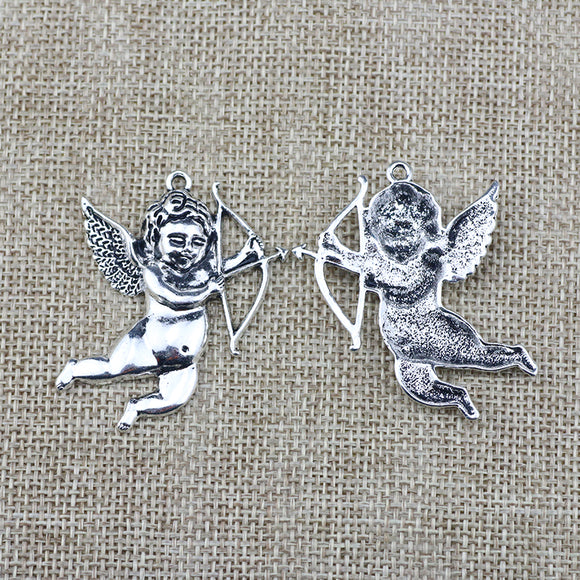 4 Pieces 36*46mm Antique Silver Color Mixed Alloy Arrow of Love Charms Pendant Accessory For DIY Jewelry Making