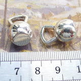 4 Pieces/lot  12x18mm Antique Silver Color Kettlebells  Dumbbell  Fitness Charms DIY For Jewelry Making