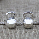 4 Pieces/lot  12x18mm Antique Silver Color Kettlebells  Dumbbell  Fitness Charms DIY For Jewelry Making