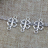 40 Pieces 12*20mm Mixed Alloy Antique Silver Color Flower Heart Hollow Charms Bracelet Pendant Accessory For DIY Jewelry Making