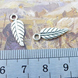 40 Pieces 19x6mm Antique Silver Color  Tree Leaf Charms Pendants Earrings Jewelry  DIY Handmade Bracelets h0720