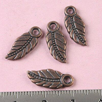 30pcs copper-tone leaf charms findings h1829