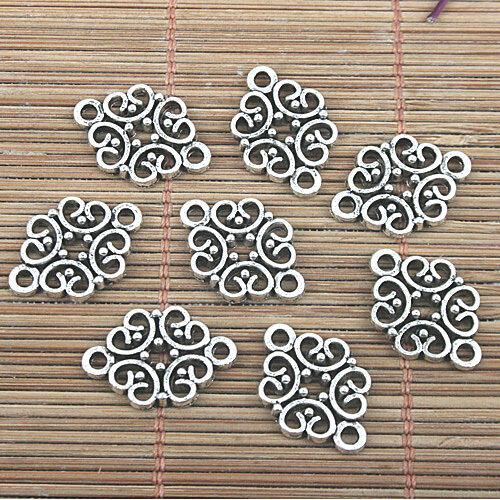 16pcs tibetan silver color hollow flower design connector G1870-1