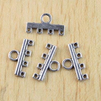 24pcs Tibetan Silver 4-to-1 Connectors Findings H1210