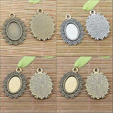 3colors to pick  flowers rim oval shaped cabochon settings EF2467-2469