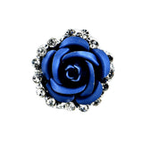 Fashion Jewelry Stud Earring Rose Floral White Sapphire Earring 2.0*2.0cm