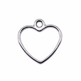 40pcs 14x13mm Antique Silver Color Hollow Heart Charms Pendant For Jewelry Making DIY Jewelry Findings