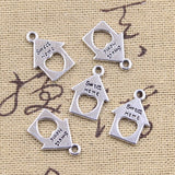 40pcs Charms Heart Sweet Home With Love 17x12mm Antique Silver Color Pendants DIY Craft Making Findings Handmade Tibetan Jewelry