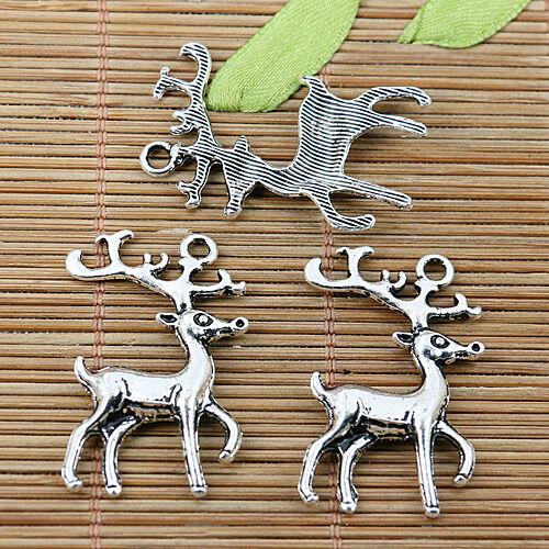 10pcs Tibetan silver nice sika deer charms EF2046