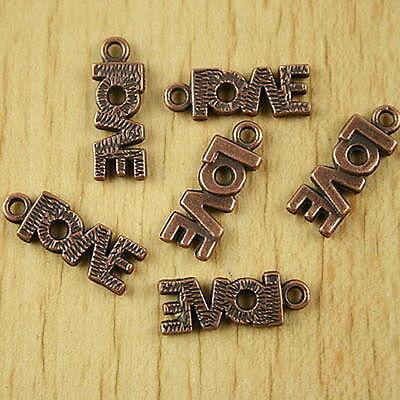 16pcs copper-tone word LOVE charms H2105