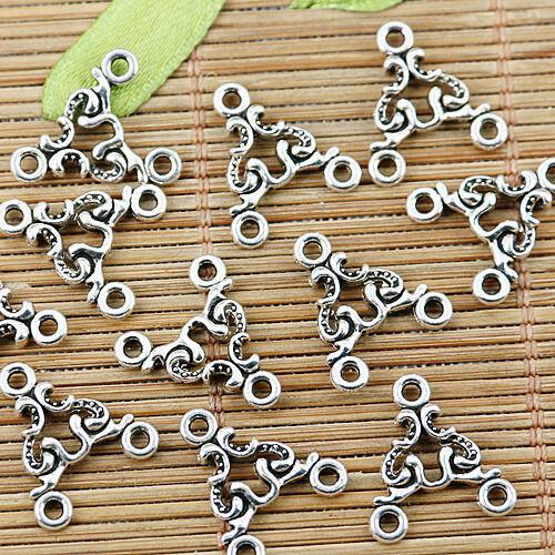 30pcs Tibetan silver nice 3holes connectors EF1360