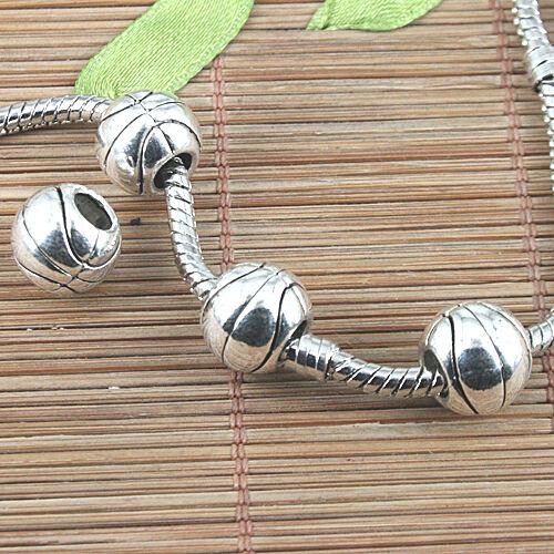 6pcs tibetan silver tone basket ball design Loose beads EF0965