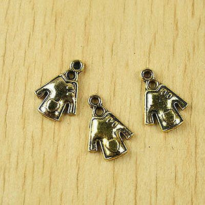 30pcs dark gold-tone dress charms findings h1997