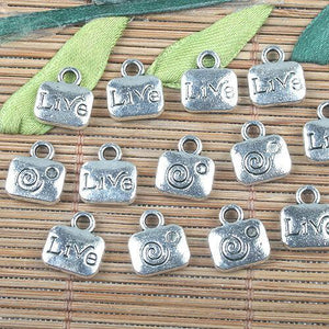 Tibetan Silver color Live pattern charms 18pcs EF0145