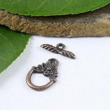 Pick flower floral simple style toggle clasp in 3colors for jewery making