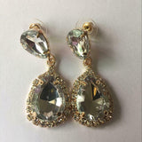 Fashion Jewelry Stud Earring crystal Diamond water drop Shaped Earring