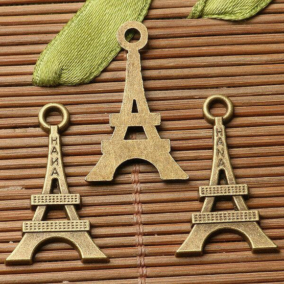 20pcs antiqued bronze color tower  design  charms  EF3330