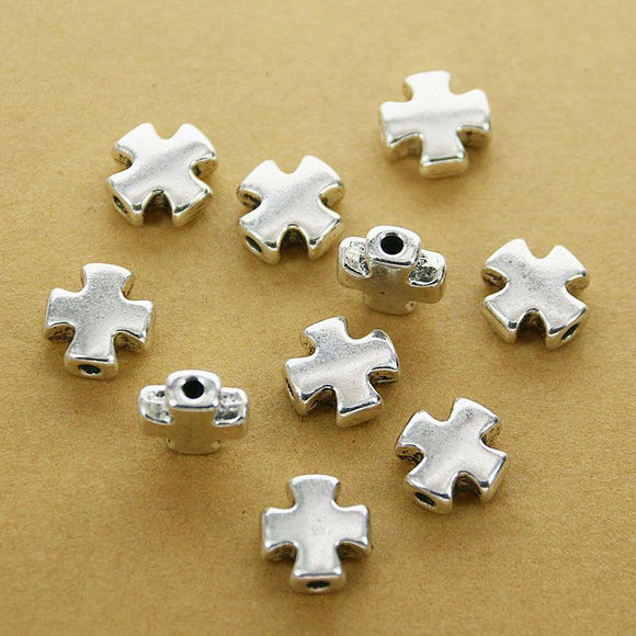 20pcs Tibetan silver color Cross shaped Spacer Beads  h0936