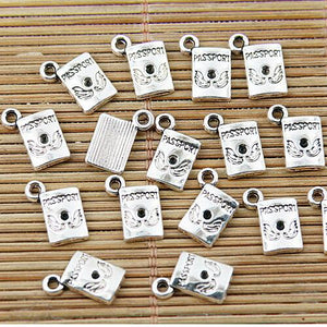 30pcs Tibetan silver passport charms EF1377