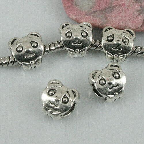 12pcs tibetan silver color panda Loose Beads fit bracelet EF0466