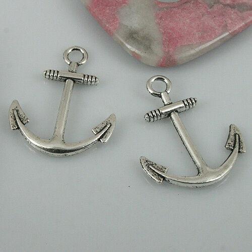 6pcs tibetan silver color anchor charms EF0485