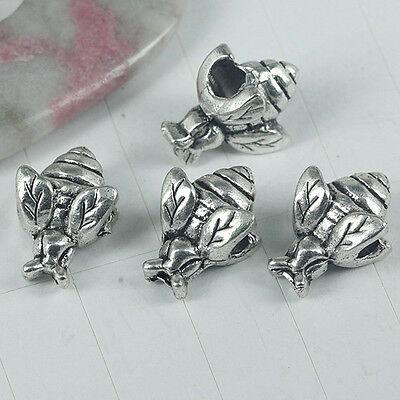 7pcs tibetan silver color 2sided bee spacer beads L0184