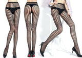 Sexy Jacquard/fishing Mesh Hollow Slim Pantyhose Socks Stockings open-crotched