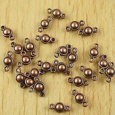 80pcs copper-tone oblate shape charms findings H1898