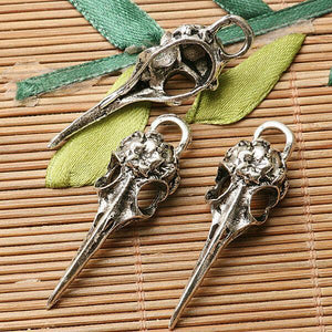 10pcs dark silver color flower kull head of animal  design charms  EF2816