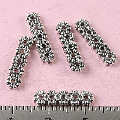 30pcs Tibetan Silver Bali 5 HOLE Spacer Bars h0241