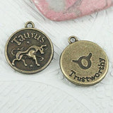 A set of (12kind) constellations CHARMS in antiqued bronze tone Assorted FASHION