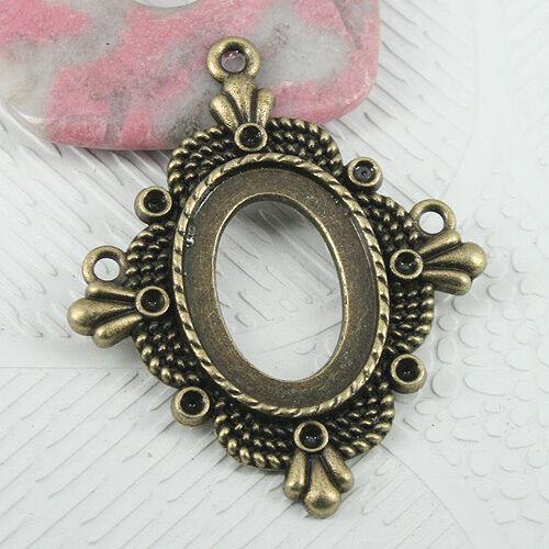 4pcs antiqued bronze color rim frame pendant EF0723 bearjewelry