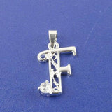 SILVER plated Alphabet Letters for 26pcs with Crystal Rhinestone pendant charms