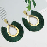 Fashion Bohemian Earrings Hook Tassel Fringe Boho Dangle Earrings Jewelry 1 Pair