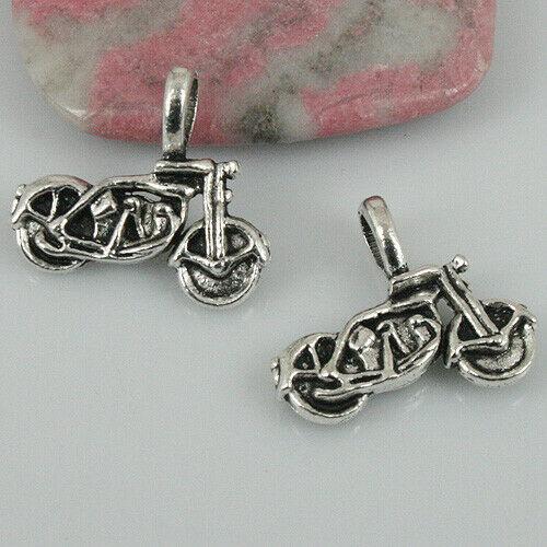 10pcs Tibetan Silver color motorbike design charms EF0445