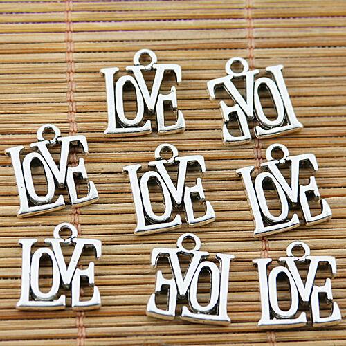 20pcs tibetan silver tone LOVE charms EF1545