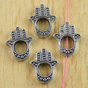 15Pcs Tibetan silver color Hamsa Hand Frame charms h0102