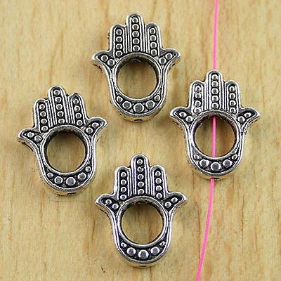 15Pcs Tibetan silver color Hamsa Hand Frame charms h0102