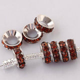 PICK !Multi-styles Crystals European Big Hole Spacer Beads DIY making bracelet