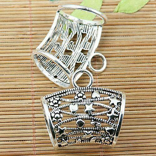 10pcs tibetan silver color flowers stars pendant connector EF1420