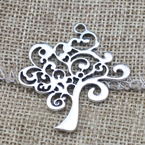 5 Pieces 41x37mm Antique Silver Color The Tree of Life Charms Wicca DIY Jewelry Making