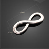50 PCS/Lot 8.3mm*23.6mm Antique Silver plated Or Antique Bronze Diy Handmade Infinity Symbol Pendant Charms Lot