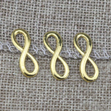 50 PCS/Lot 8.3mm*23.6mm Antique Silver plated Or Antique Bronze Diy Handmade Infinity Symbol Pendant Charms Lot