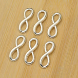 50 PCS/Lot 8.3mm*23.6mm Antique Silver plated Or Antique Bronze Diy Handmade Infinity Symbol Pendant Charms Lot