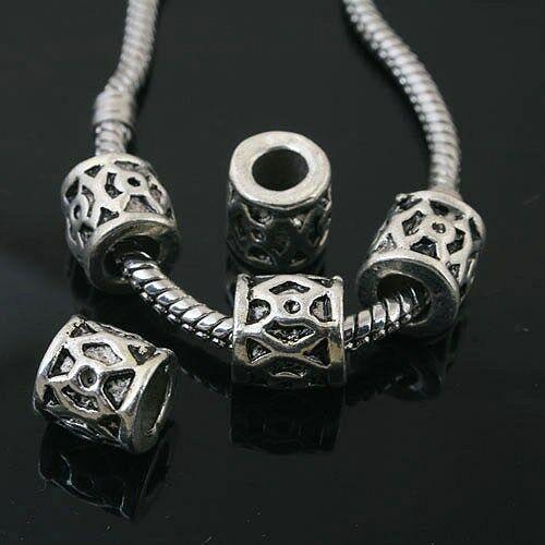 12pcs Tibetan Silver delicate spacer Beads Fit European Bracelet L0118